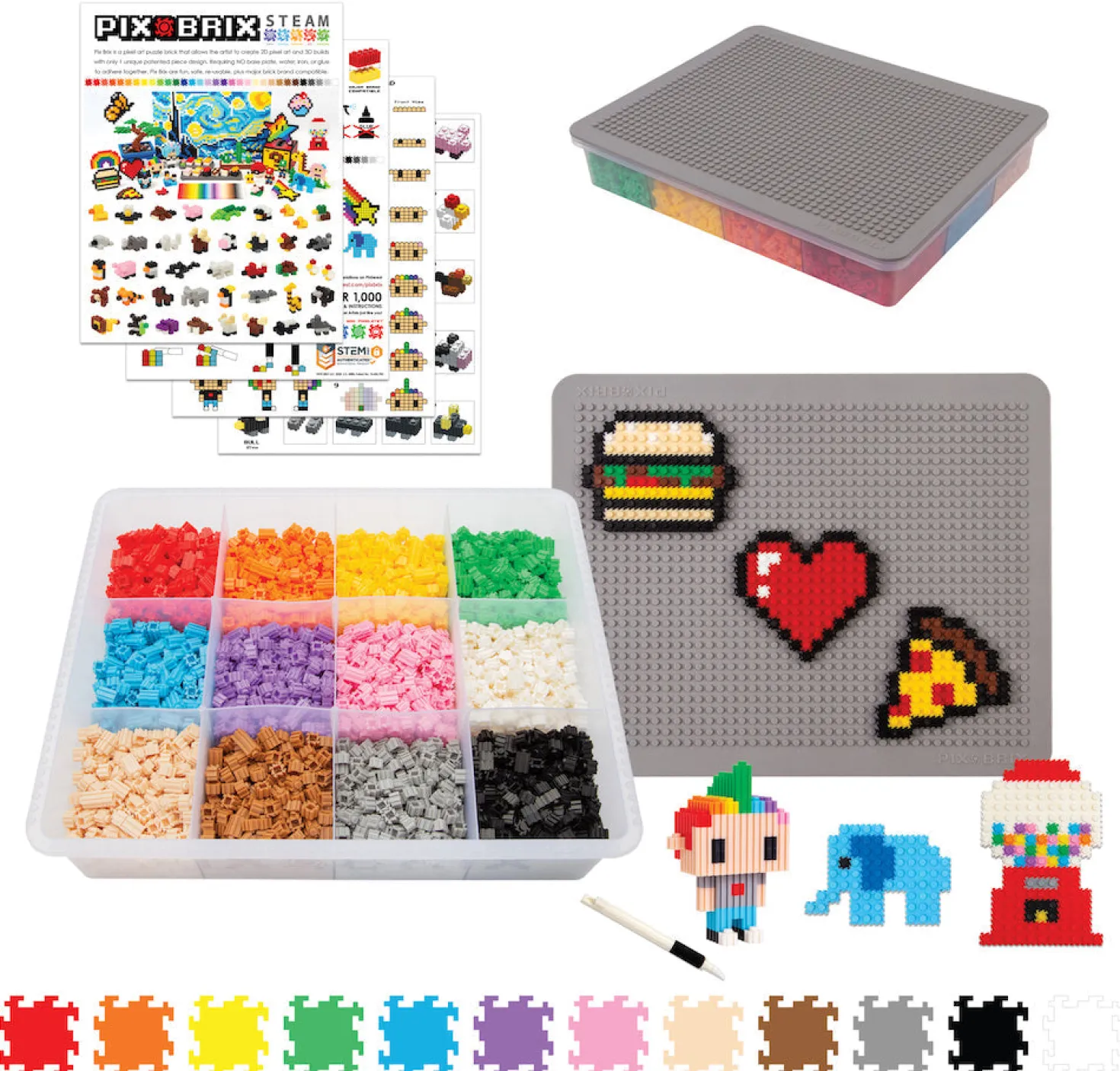 Pix Brix Container 3000 piezas colores surtidos