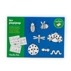 24 plantillas de dibujo Kidywolf Popipop · Moulin Roty