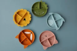 Plato compartimentos silicona Dino · Trixie