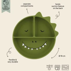 Plato compartimentos silicona Dino · Trixie