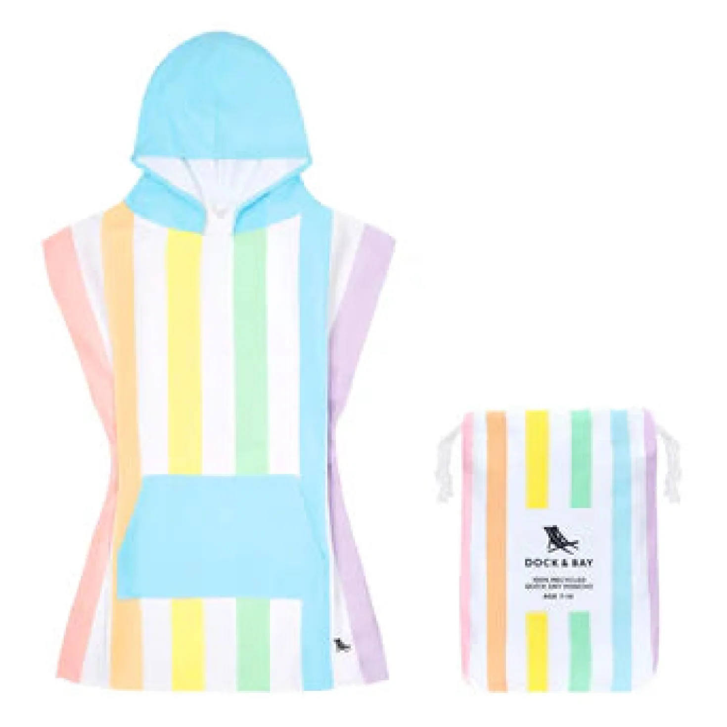 Poncho Rainbow Pastel · Dock & Bay