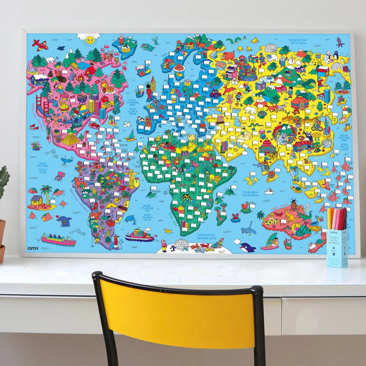 Poster XL Banderas del mundo · OMY