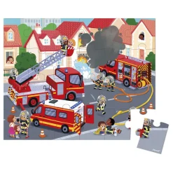 Puzzle Bomberos 24 piezas · Janod