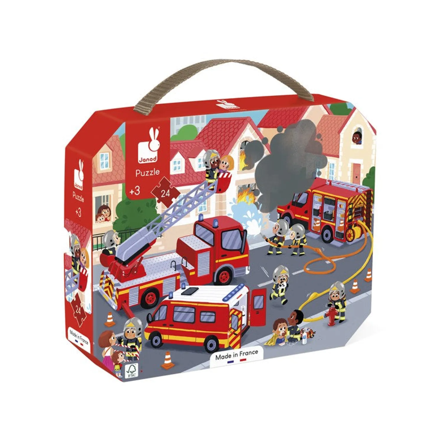 Puzzle Bomberos 24 piezas · Janod