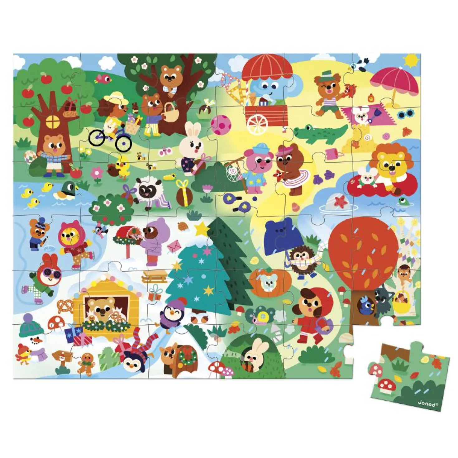 Puzzle Las 4 Estaciones 36 piezas · Janod