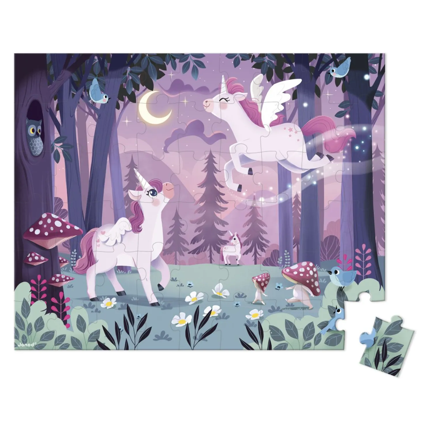 Puzzle 54 piezas - Unicornios · Janod