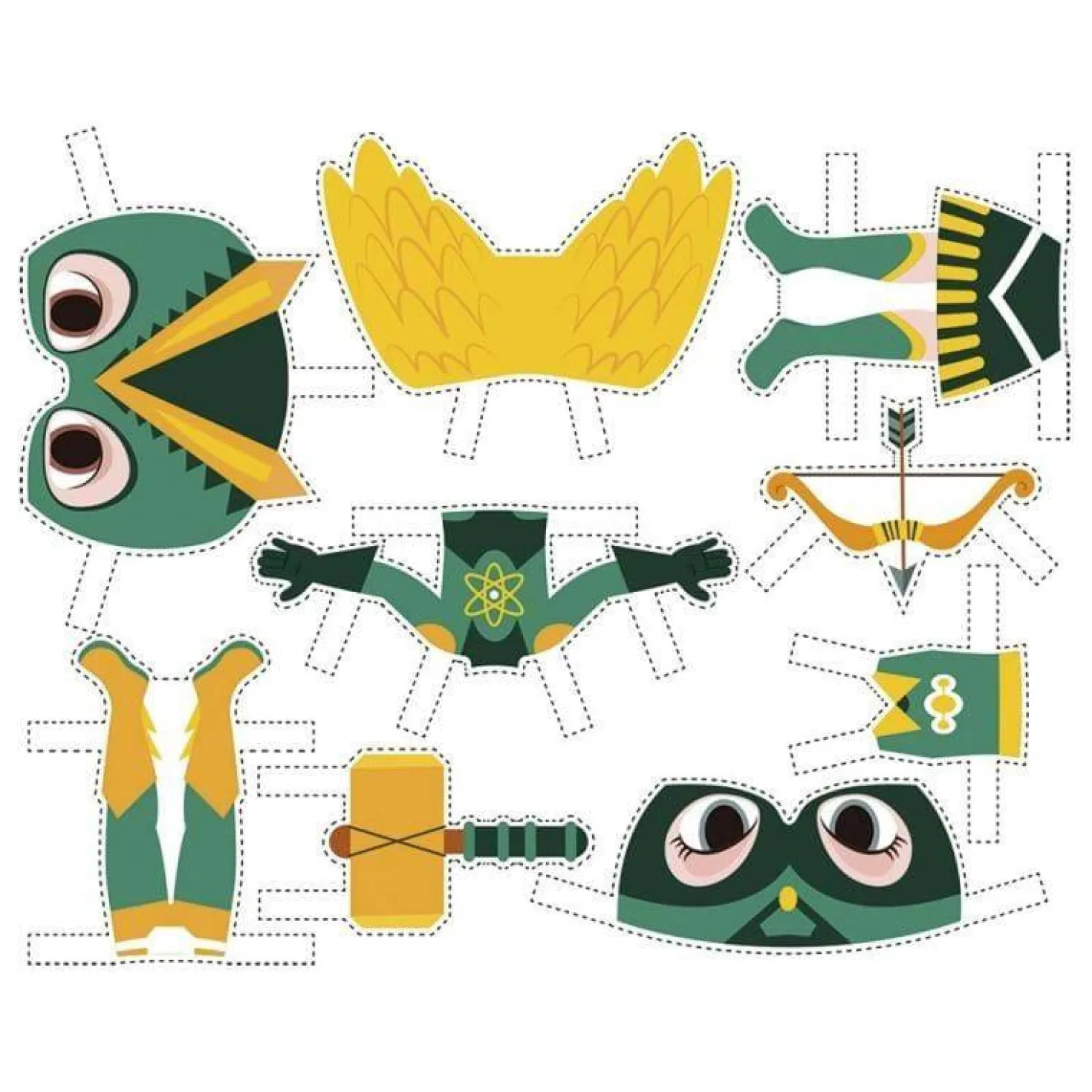 Recortables Superhéroes