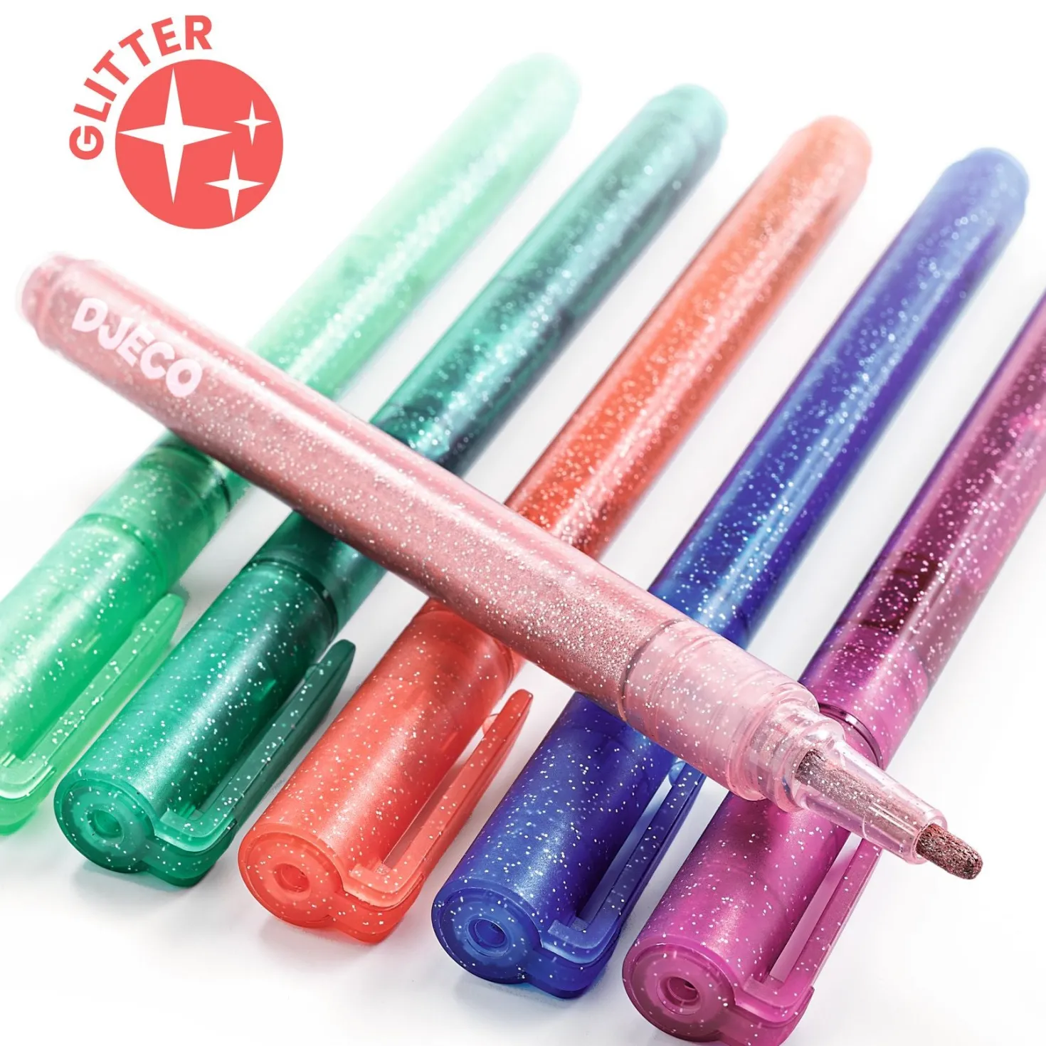 Rotuladores Purpurina Pastel (6 ud) · DJECO