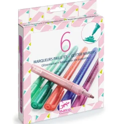 Rotuladores Purpurina Pastel (6 ud) · DJECO