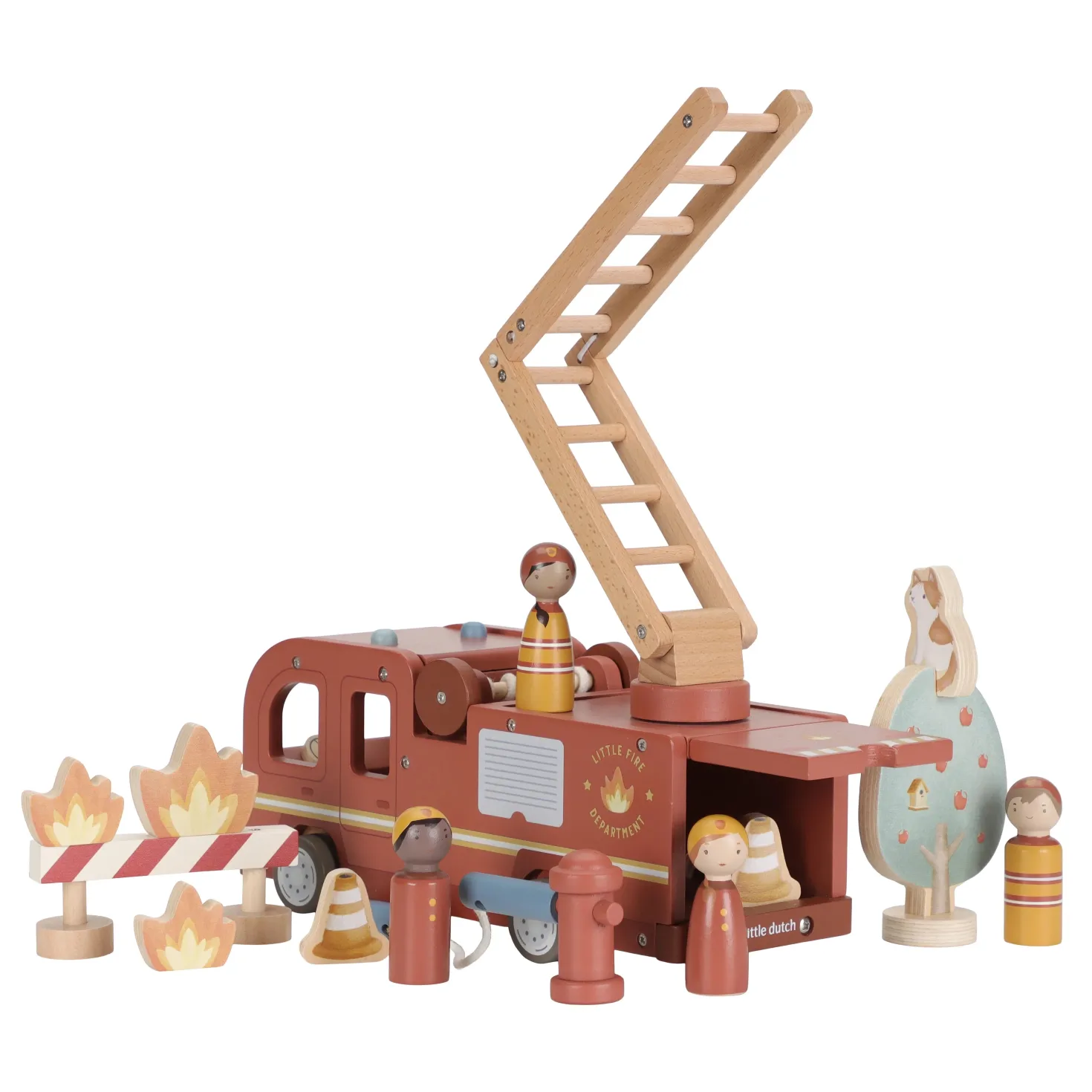 Set Bomberos con camión FSC · Little Dutch