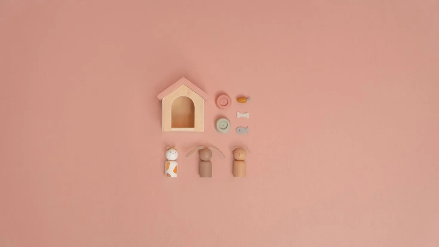 Set de Mascotas para Casa de Muñecas FSC · Little Dutch