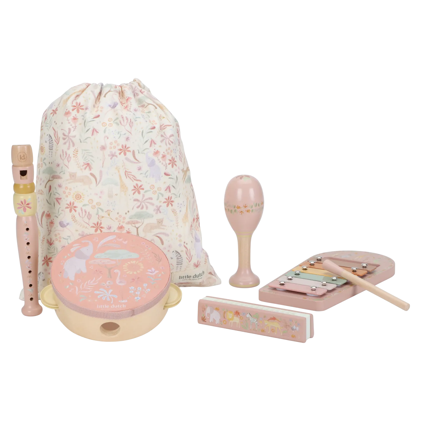 Set musical rosa Safari Friends · Little Dutch