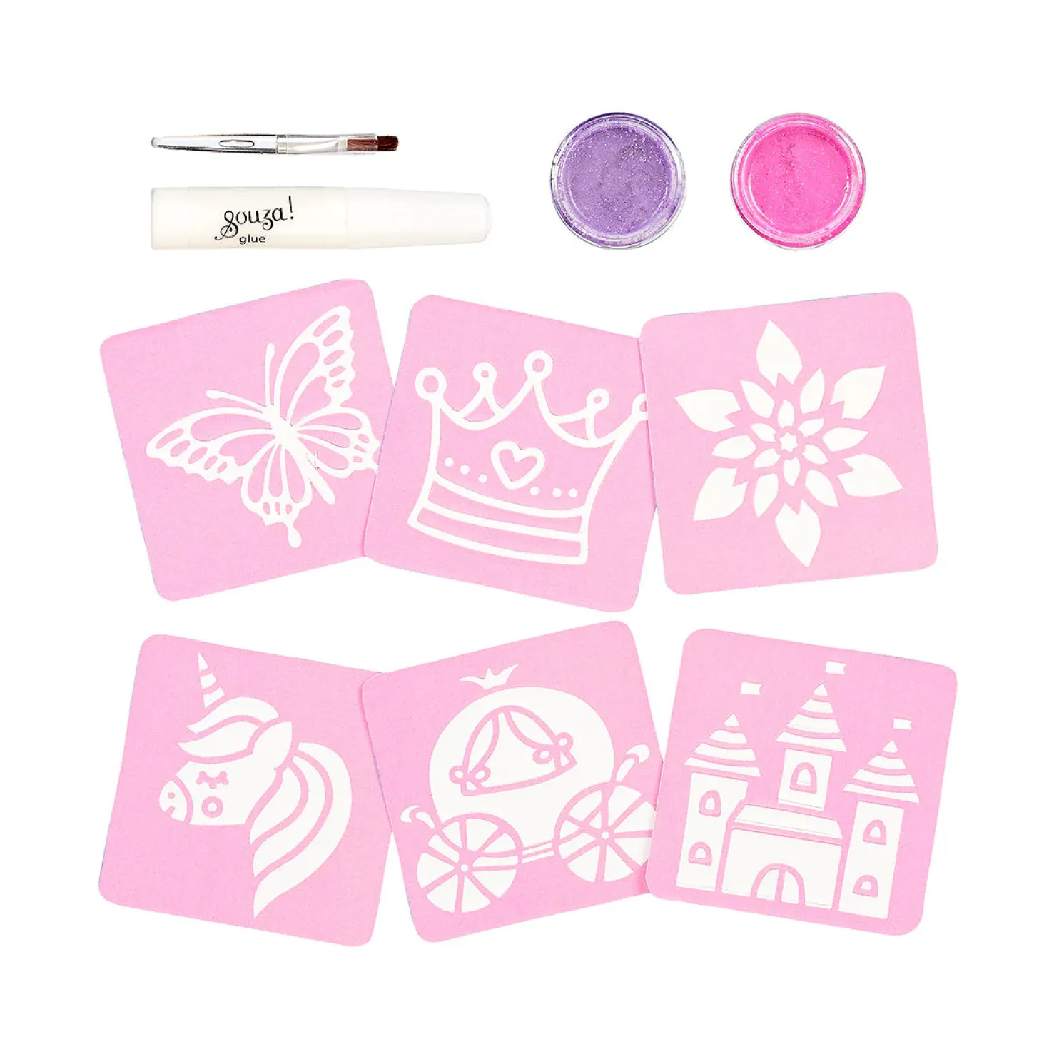 Set tatuajes purpurina Princesas · Souza