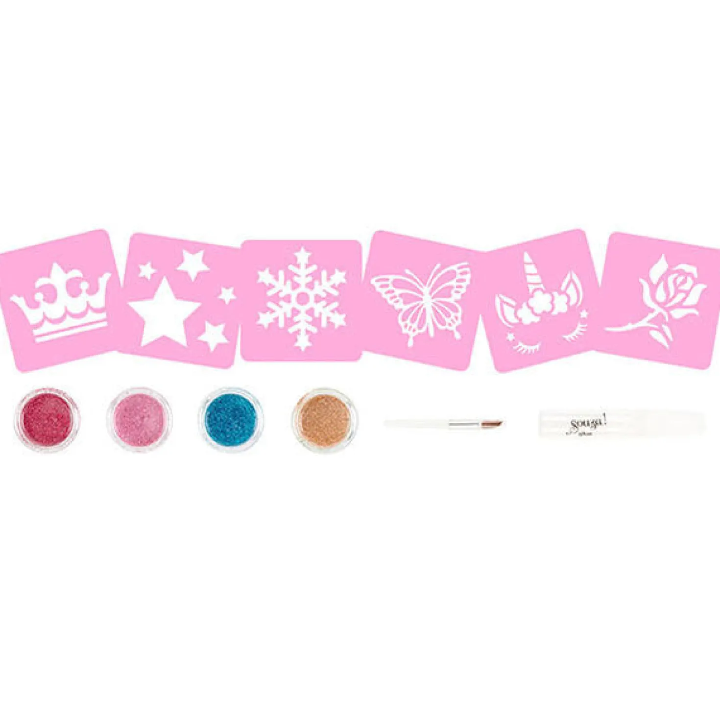 Set tatuajes purpurina · Souza