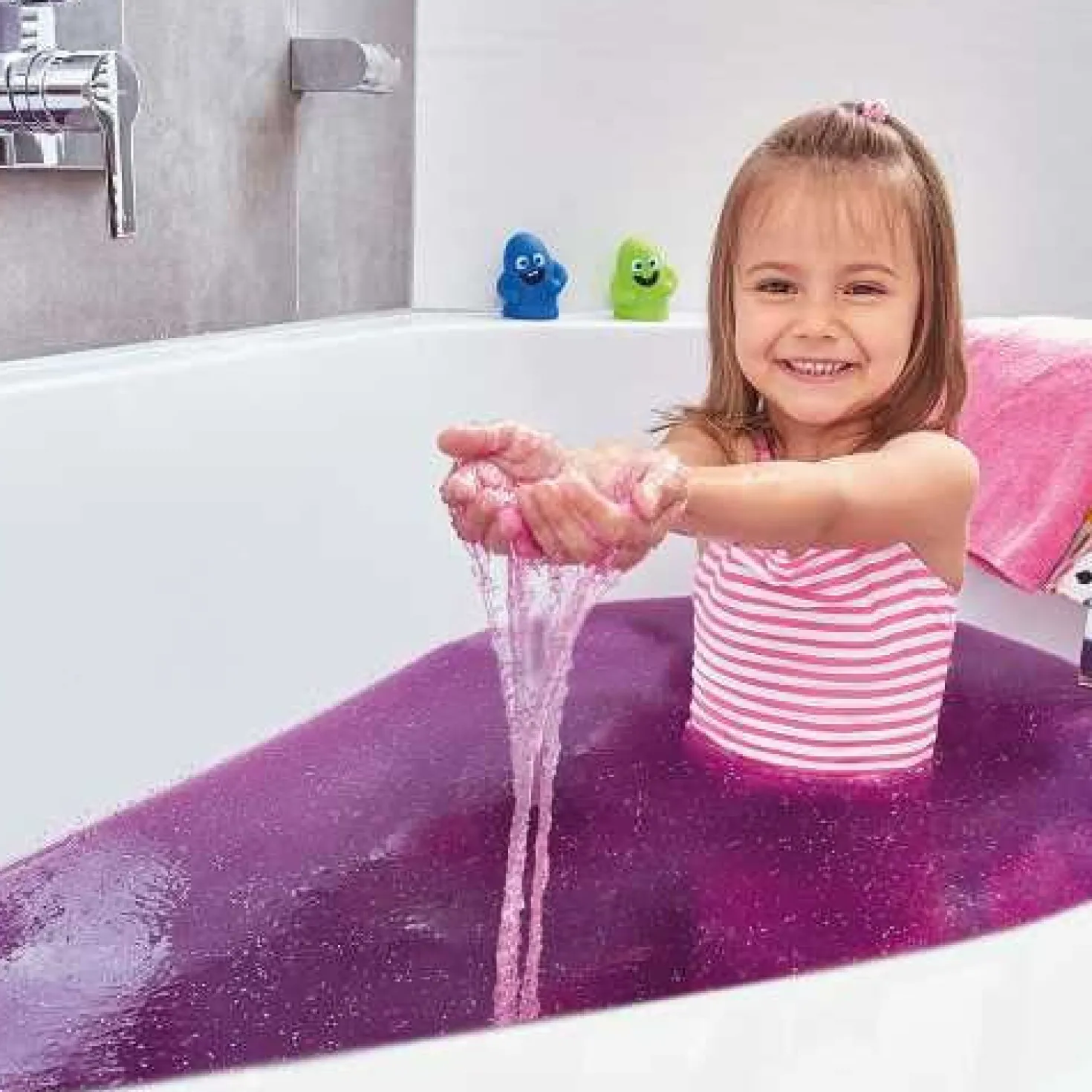 Slime para el baño Glitter Purpura · Zimpli
