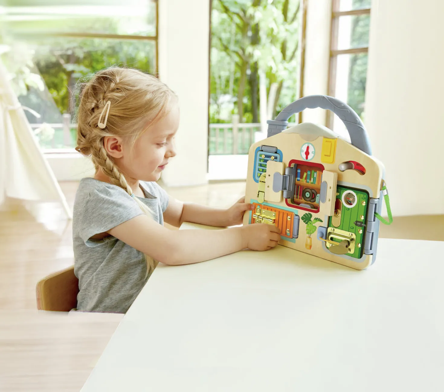 Tablero de juego Bloquea y aprende · Hape