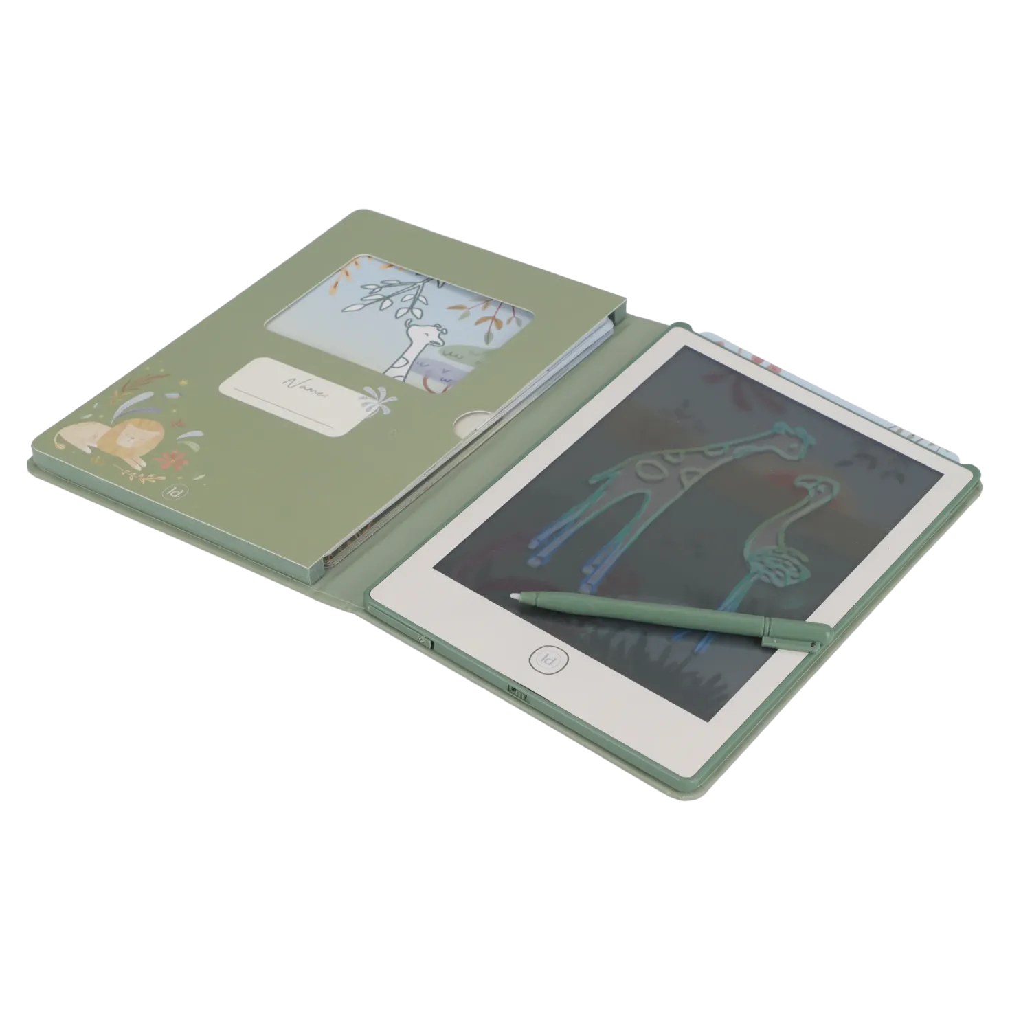 Tablet de dibujo Verde Safari Friends · Little Dutch