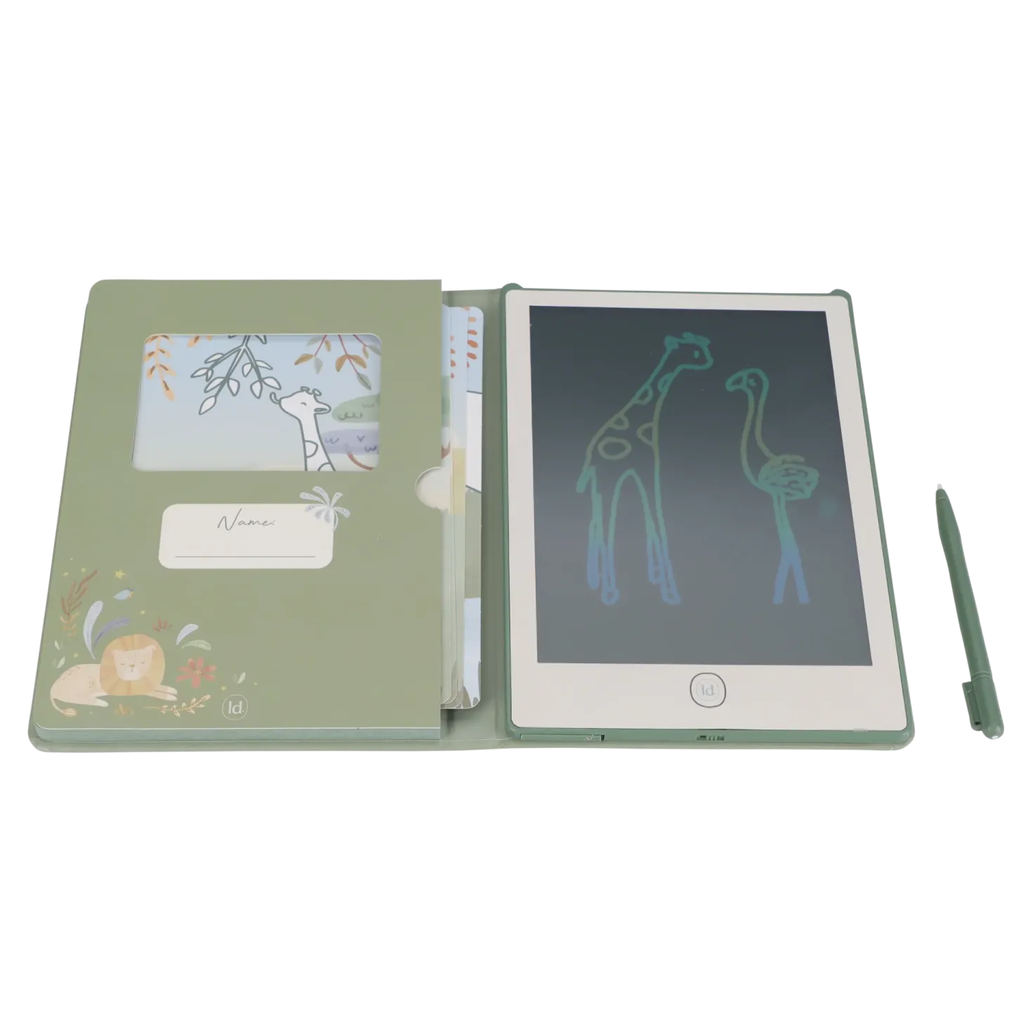 Tablet de dibujo Verde Safari Friends · Little Dutch