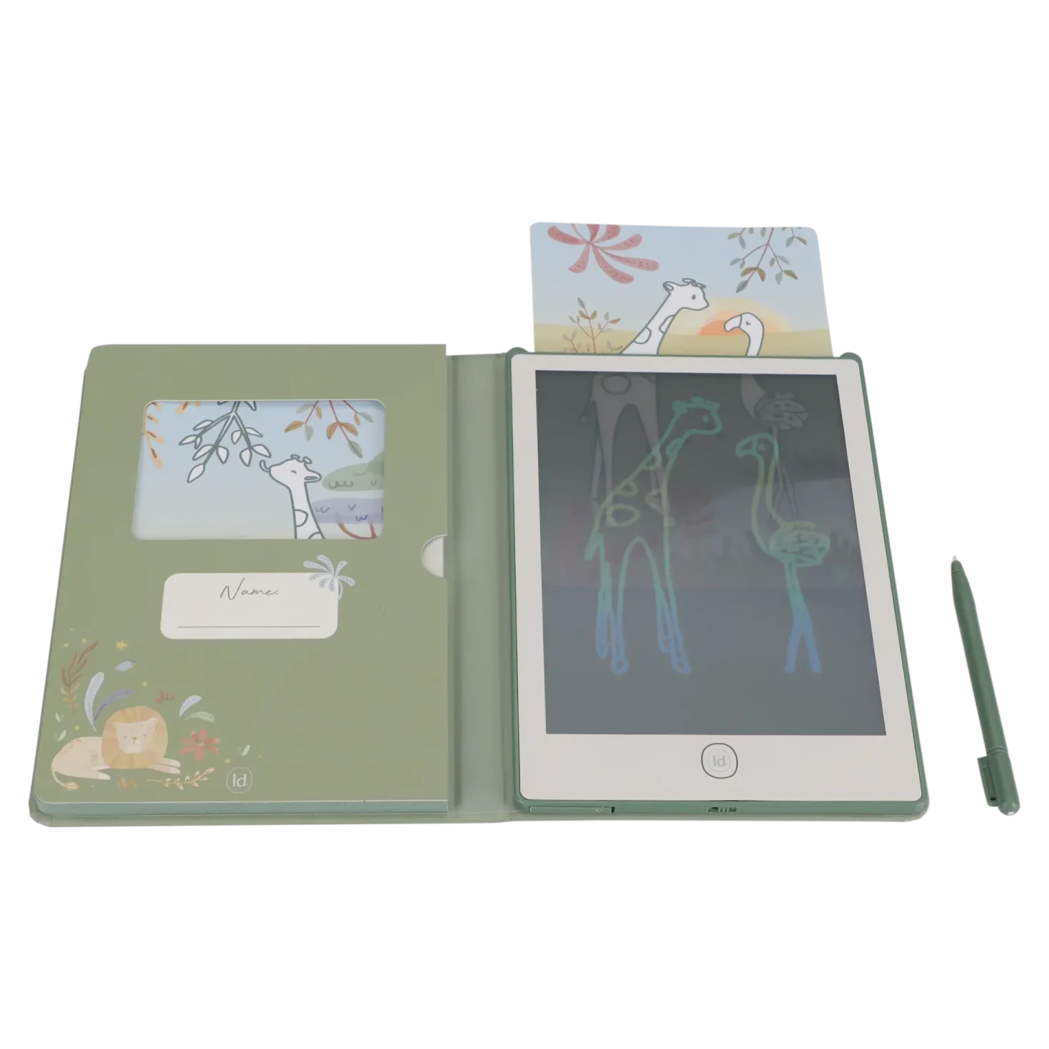 Tablet de dibujo Verde Safari Friends · Little Dutch