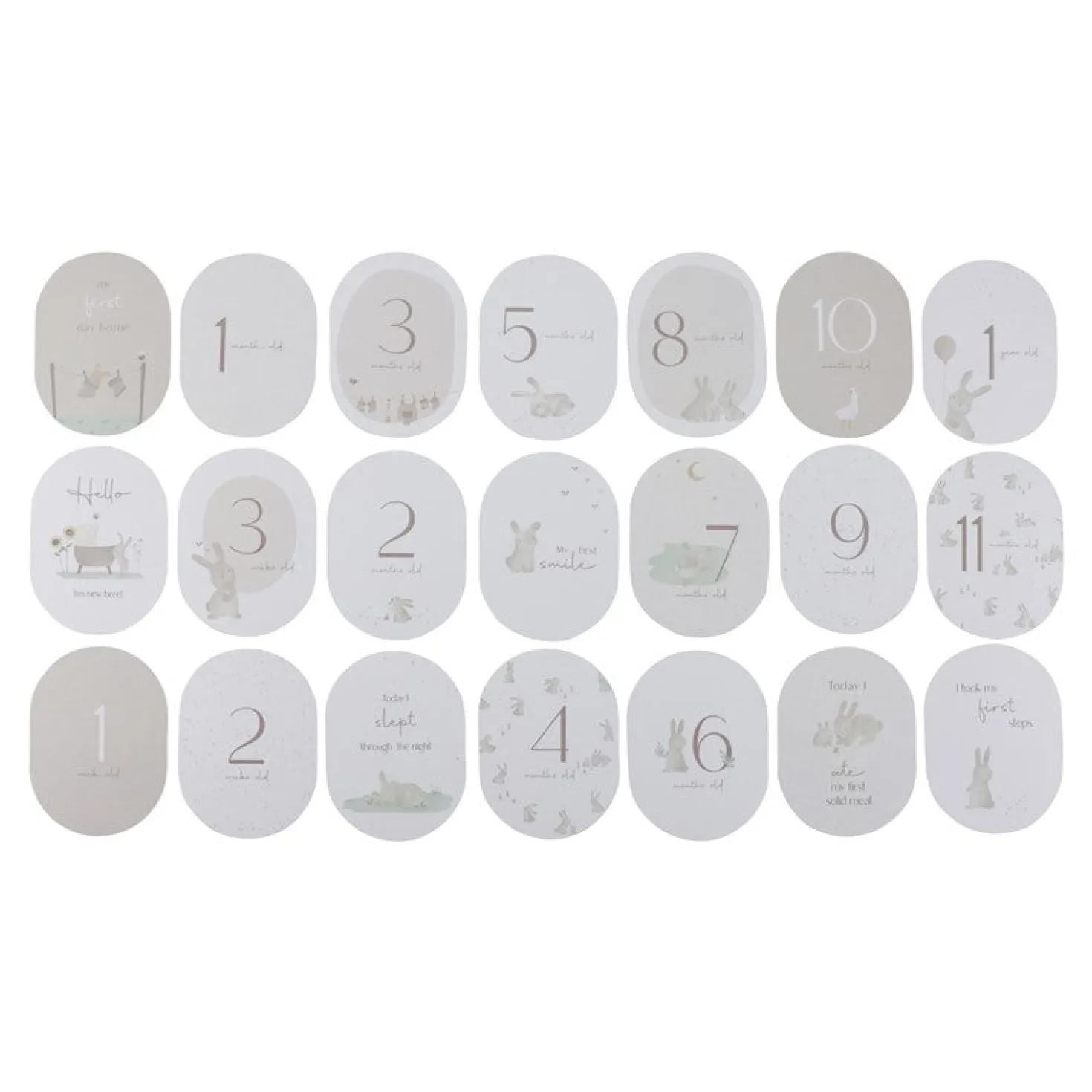 Tarjetas Milestone Baby Bunny · Little Dutch