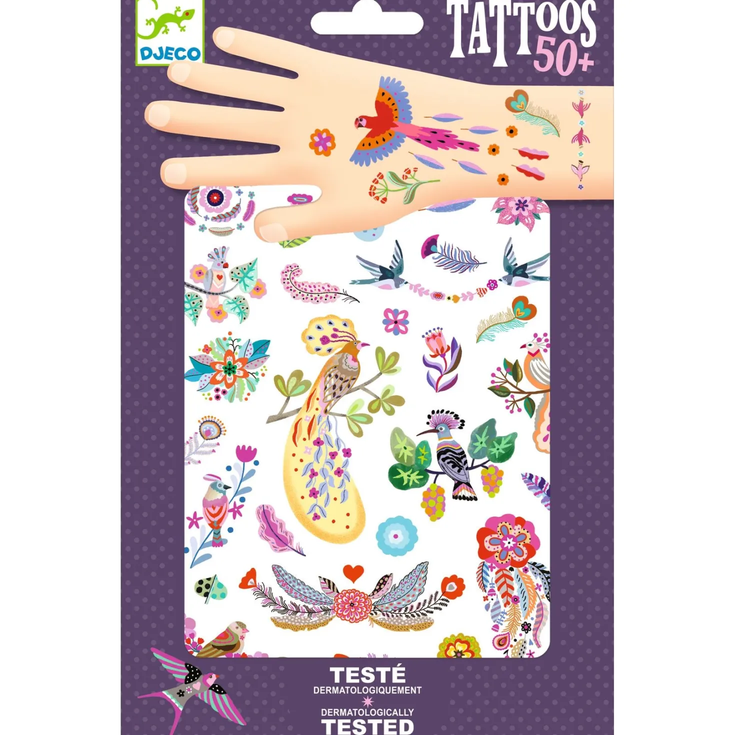 Tatuajes Pájaros Brillantes · DJECO