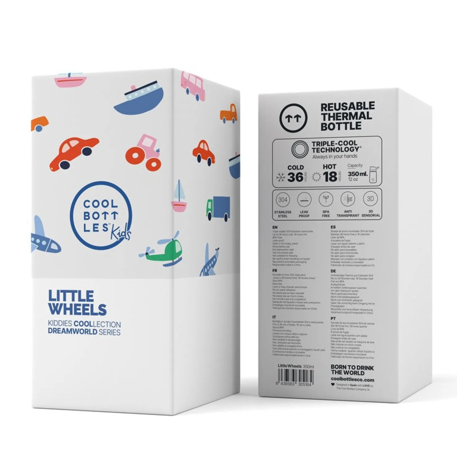 The Kiddie Bottle - Little Wheels 350ml · Cool Bottles
