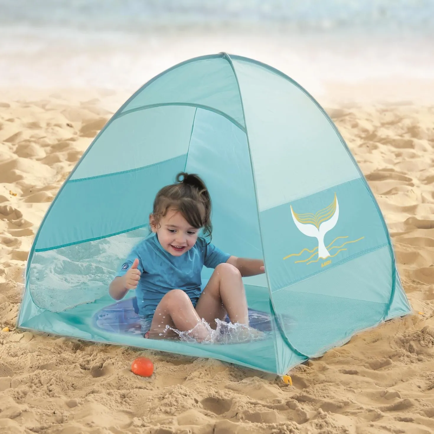 Tienda Multifunción Ballena con techo UV 50 · Ludi