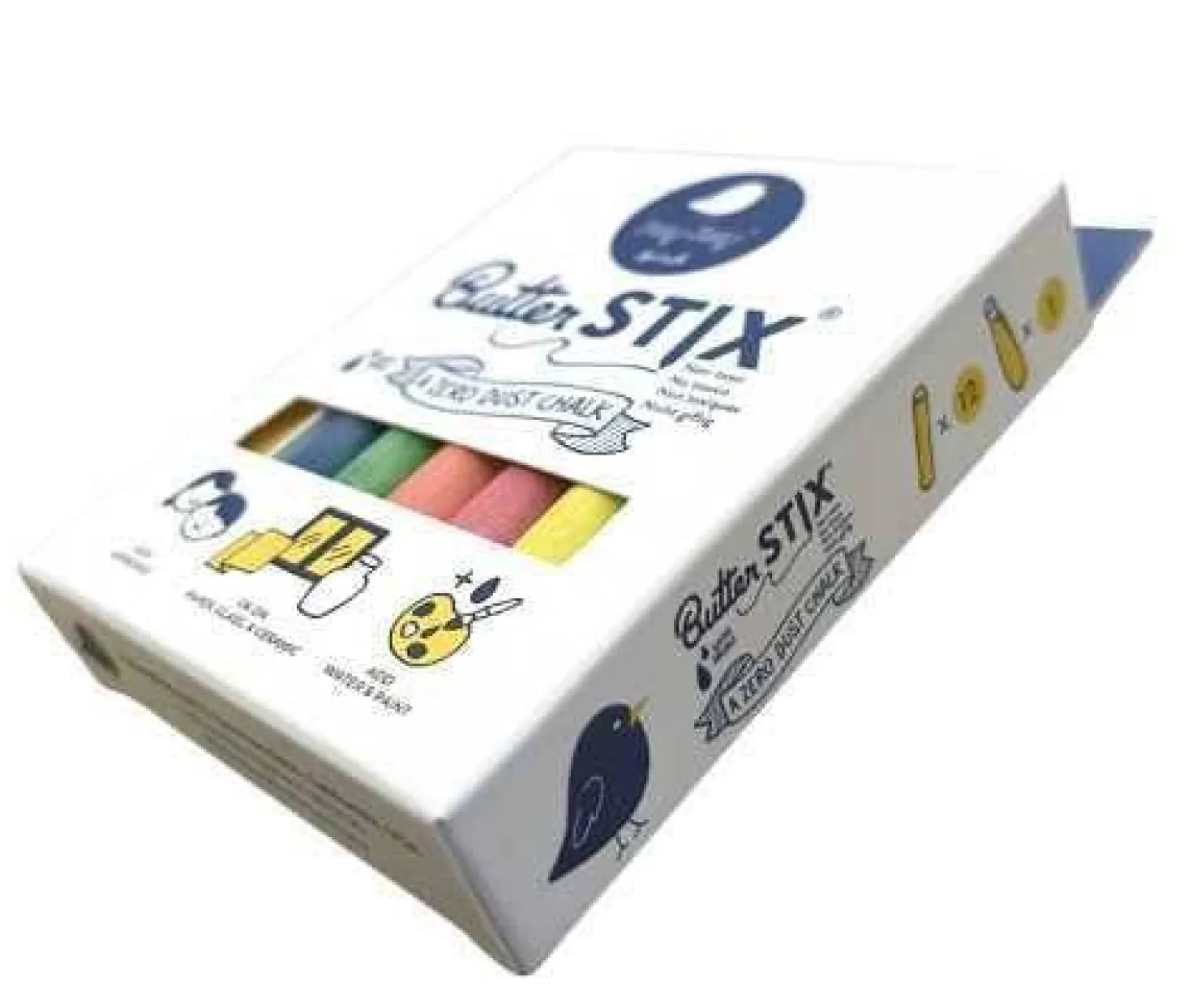Tizas Colores (12 uds) con portatizas
