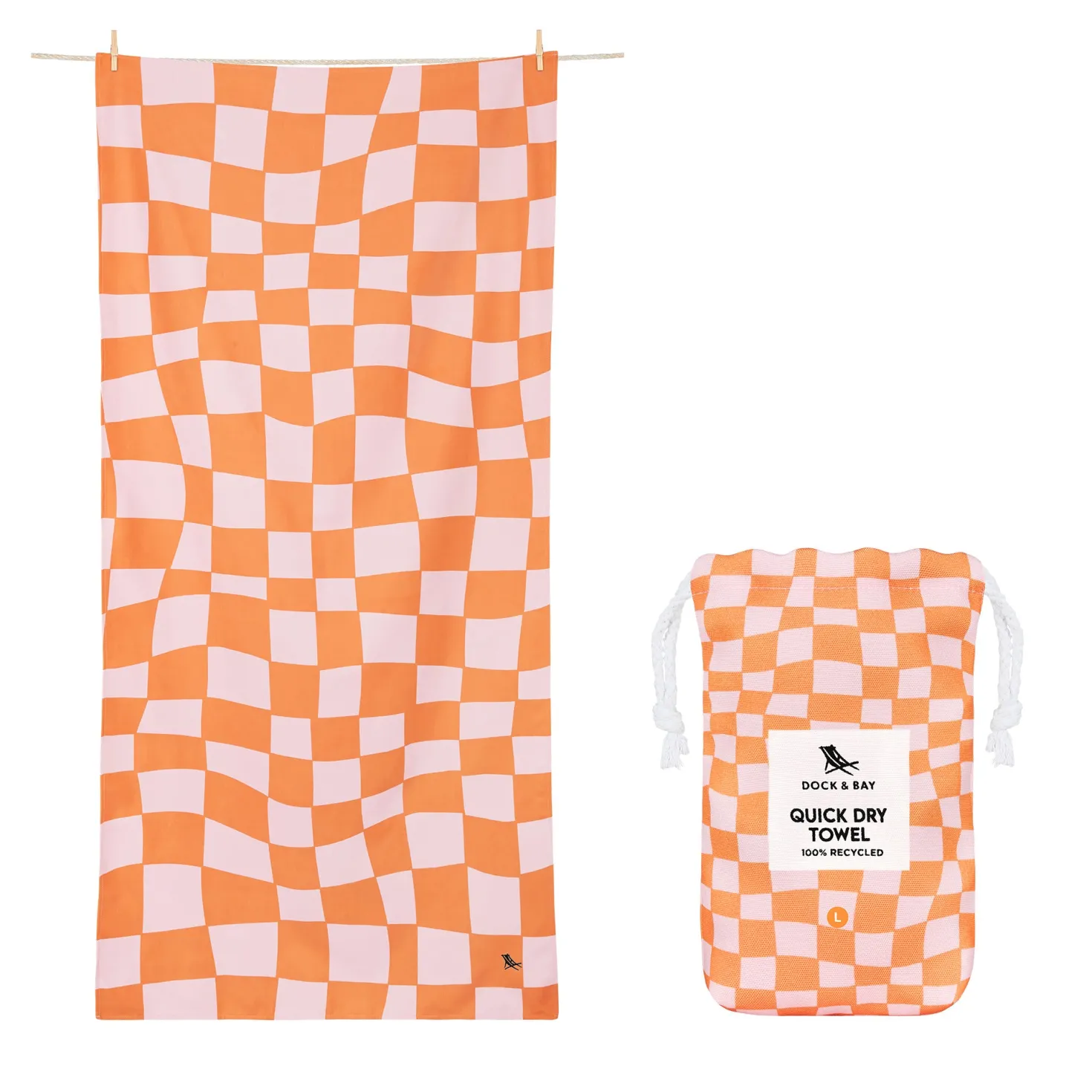 Toalla Summer Check Naranja · XL