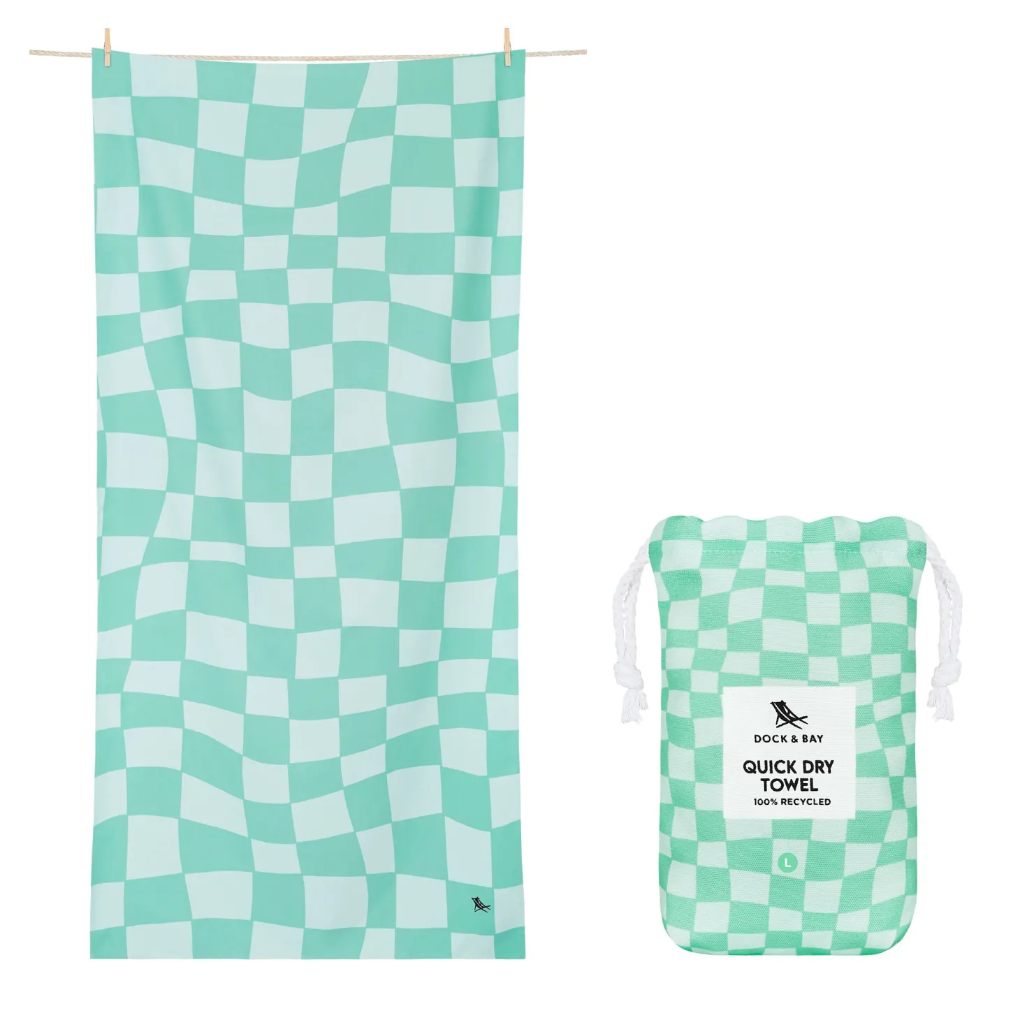 Toalla Summer Check Verde · XL