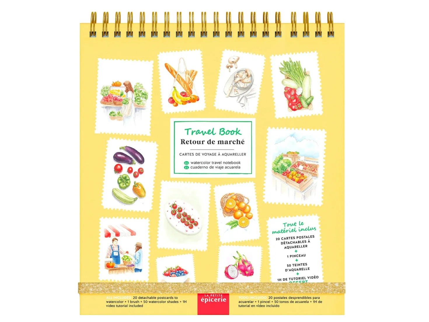 Travel Book Acuarela Retour de Marché · La Petite Épicerie