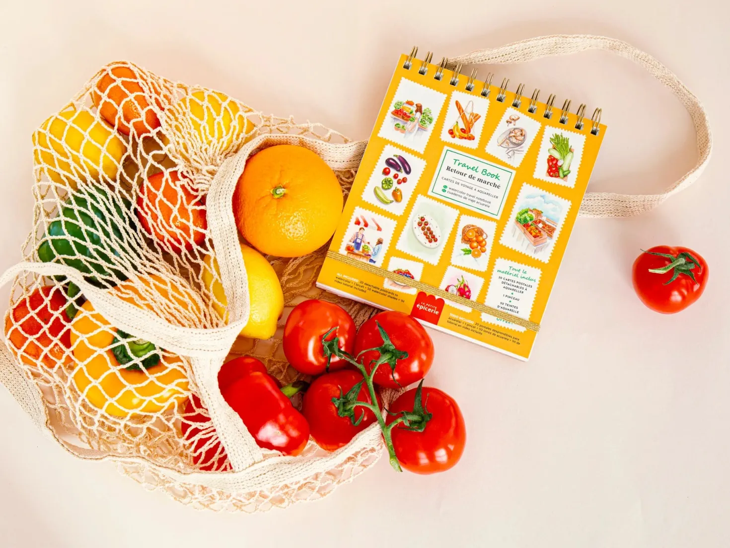 Travel Book Acuarela Retour de Marché · La Petite Épicerie