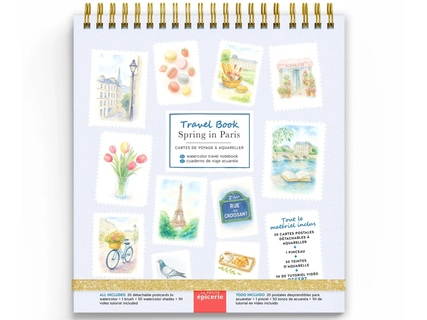 Travel Book Acuarela Spring in Paris · La Petite Épicerie