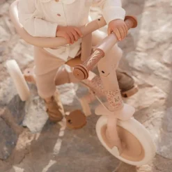 Triciclo con barra Rosa Flores · Little Dutch