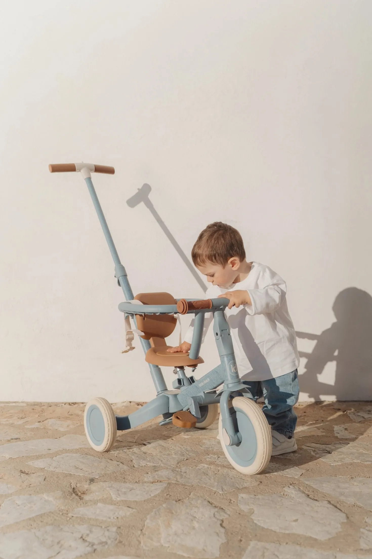 Triciclo con barra Safari Dreams Azul · Little Dutch