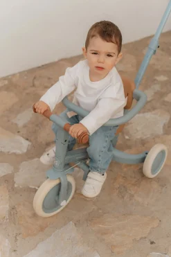Triciclo con barra Safari Dreams Azul · Little Dutch