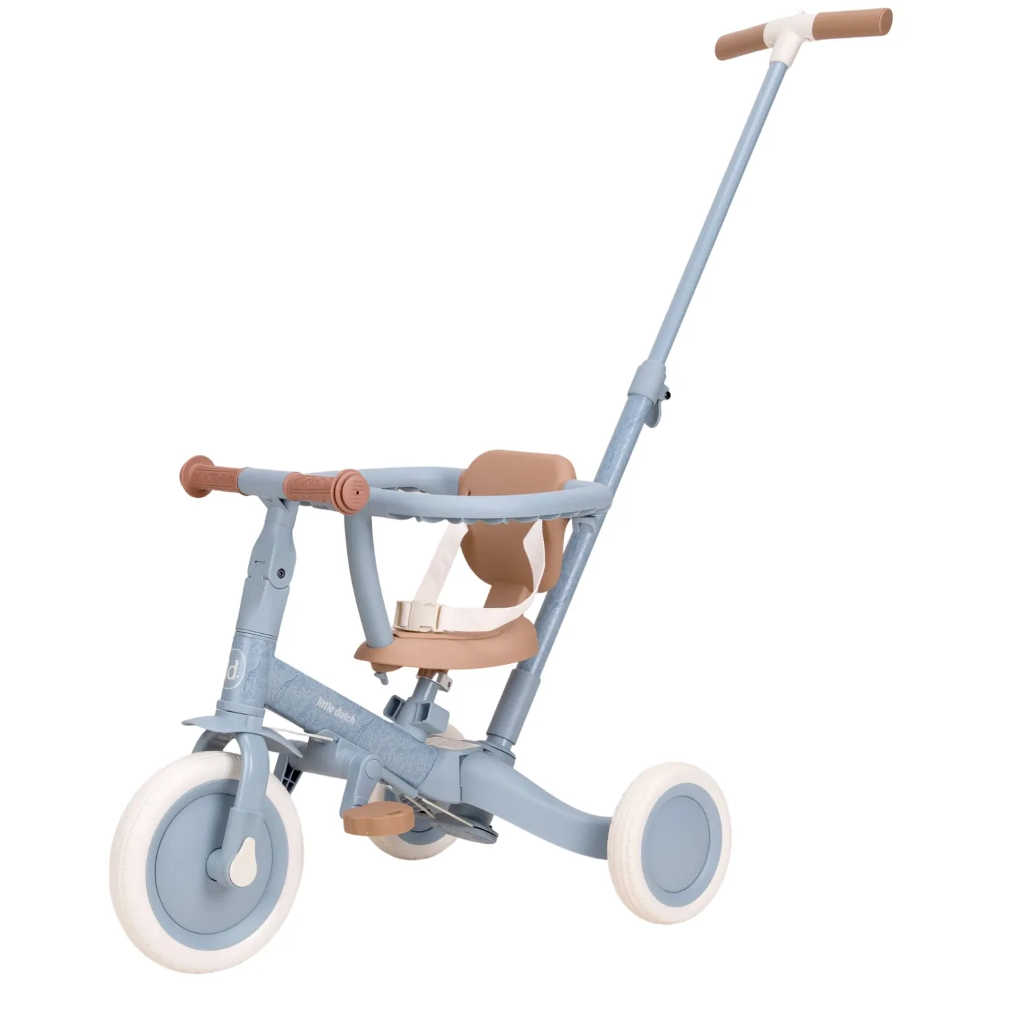 Triciclo con barra Safari Dreams Azul · Little Dutch