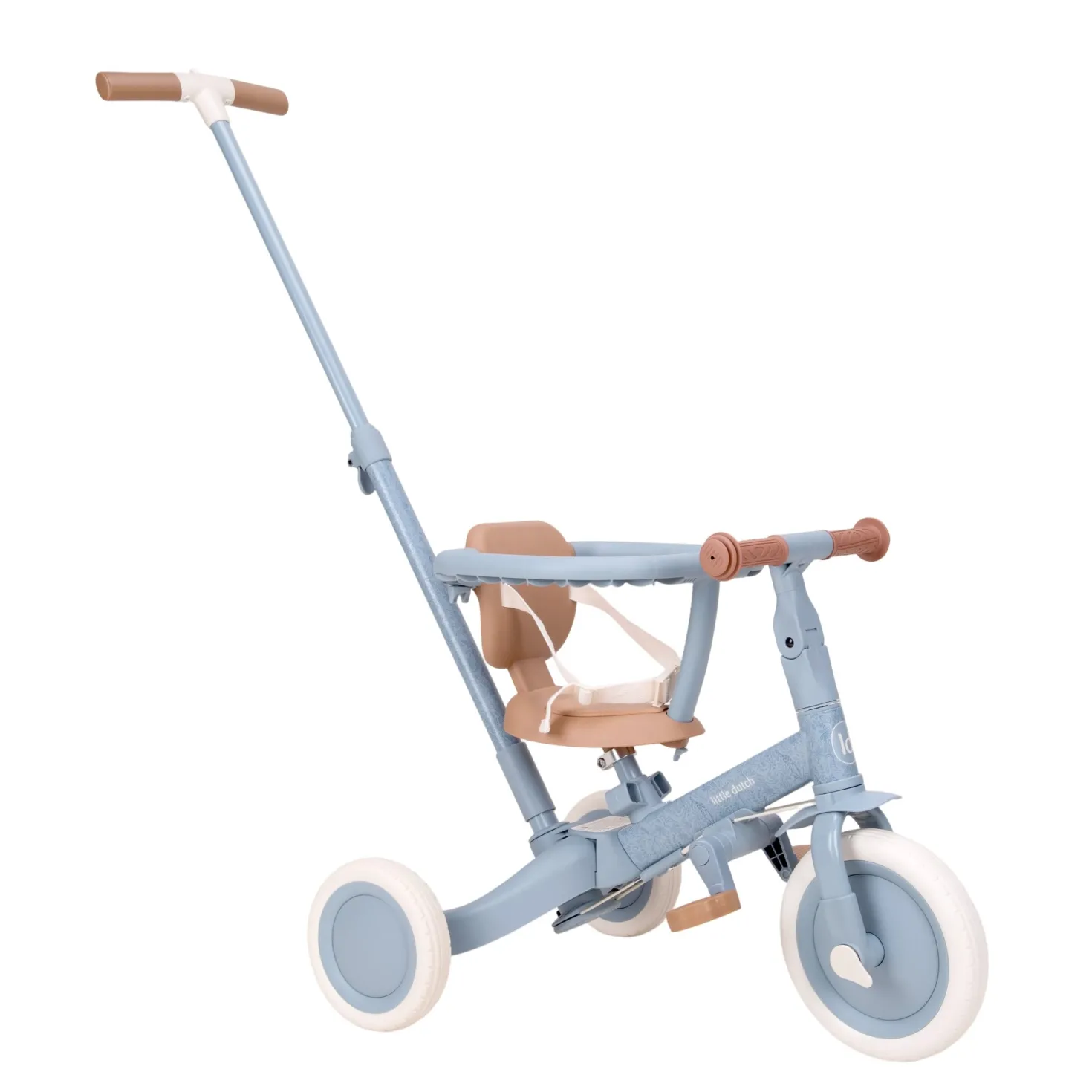 Triciclo con barra Safari Dreams Azul · Little Dutch