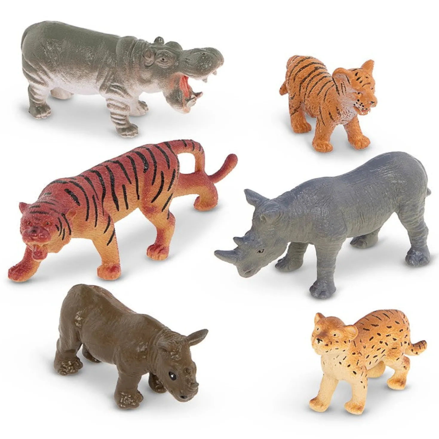 Tubo 6 animales salvajes (adultos & crías) · Terra