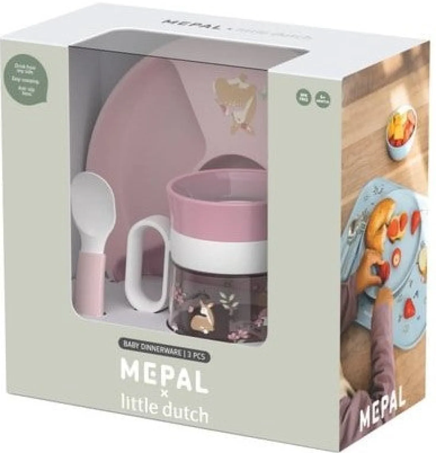 Vajilla Bebé Mio 3 piezas Fairy Garden Little Dutch