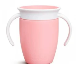 Vaso Antiderrame con Asa Miracle 360º Rosa pastel · Munchkin