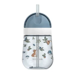 Vaso con pajita Mio Forest Friends 300ml. Little Dutch