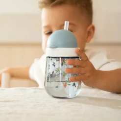 Vaso con pajita Mio Forest Friends 300ml. Little Dutch