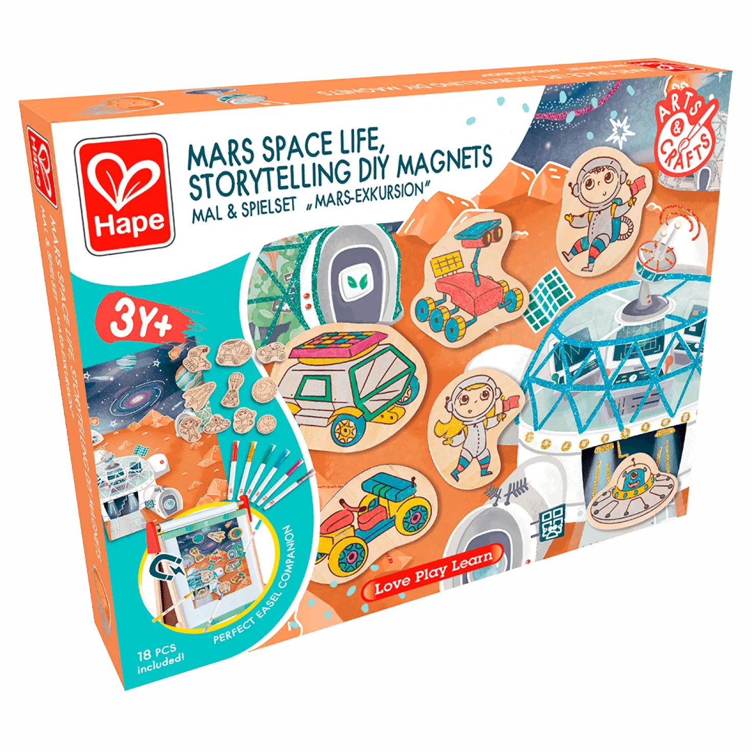 Vida en Marte Cuentos Imanes de madera · Hape